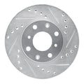 R1 Concepts Brake Rotor Drilled and Slotted Silver Fits Acura Integra