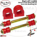 Prothane 07-14 Chevy Silverado Front Sway Bar Bushings - 36mm - Black