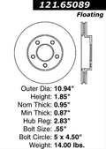 Centric C-Tek Standard Brake Rotor - Front