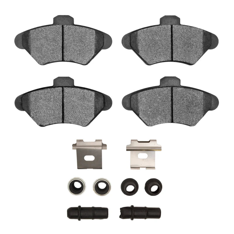 R1 93-98 Mercury Cougar Front Euro Ceramic Brake Pads and Hardware Kit
