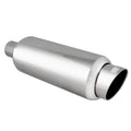 DC Sports Universal Round Muffler 2.5 Inlet-3.25 5 Tip Slant Cut