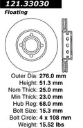 Centric Performance Brake Rotor