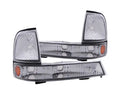 ANZO 1998-2000 Ford Ranger Euro Parking Lights Chrome w/ Amber Reflector