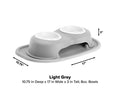 WeatherTech Pet Feeding System Double High 8oz 3in. Poly Bowl - Light Grey