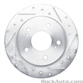 R1 94-98 Nissan 240SX Rear Right Drilled & Slotted Silver Brake Rotor