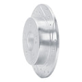 R1 94-98 Nissan 240SX Rear Right Drilled & Slotted Silver Brake Rotor