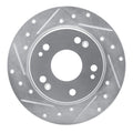 DFC 03-08 Acura TSX Rear Left Drilled & Slotted Silver Brake Rotor