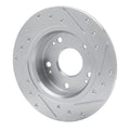 DFC 03-08 Acura TSX Rear Left Drilled & Slotted Silver Brake Rotor