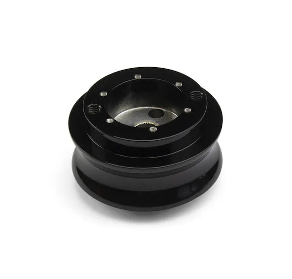 MARK 40 BLACK BILLET ALUMINUM STEERING WHEEL HUB ADAPTER WITH FLAMING RIVER COLU