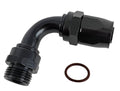 Fragola -12AN Male Rad. Fitting x 90 Degree Pro-Flow Hose End - Black