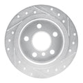 DFC 14-24 Mini Cooper (Excl Clubman) Rear Left Drilled & Slotted Silver Brake Rotor
