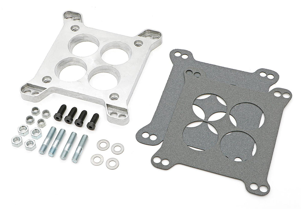 CARBURETOR ADAPTER; LRG. ROCHESTER CARB TO SML. ROCH/HOLLEY/AFB MANI.CAST ALUM.195964 PONTIAC ENGI