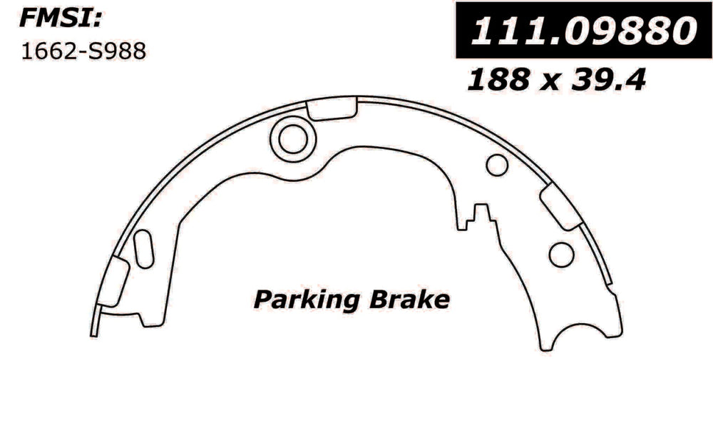 CENTRIC BRAKE SHOES