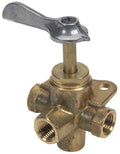 1/4 FNPT BRASS FOURWAY VALVE