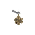 1/4 FNPT BRASS FOURWAY VALVE