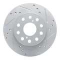 DFC 91-95 Toyota MR2 Rear Right Drilled & Slotted Silver Brake Rotor