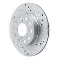 DFC 91-95 Toyota MR2 Rear Right Drilled & Slotted Silver Brake Rotor