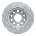 DFC 91-95 Toyota MR2 Rear Right Drilled & Slotted Silver Brake Rotor