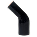 HPS Performance 2.5 - 3 ID High Temp 4-ply Reinforced Silicone 45 Degree Elbow Reducer Hose Black (63mm - 76mm ID)