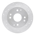 DFC 98-02 Acura CL Rear Right Drilled & Slotted Silver Brake Rotor