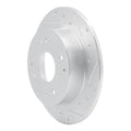 DFC 98-02 Acura CL Rear Right Drilled & Slotted Silver Brake Rotor