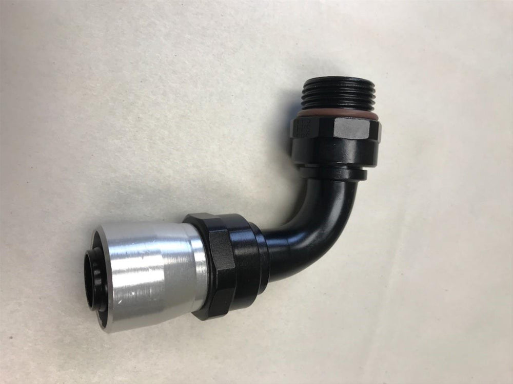 Fragola -10AN Male Rad. Fitting x 90 Degree Sport Crimp Hose End