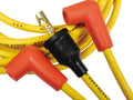 Spark Plug Wire Set 8MM Yellow With Orange Straight Boots 4039, Spark Plug Wires, Super Stock, Copper Core, 8Mm, Yellow ACCEL