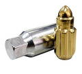NRG 500 Series M12 X 1.25 Bullet Shape Steel Lug Nut Set - 21 Pc w/Lock Key - Chrome Gold