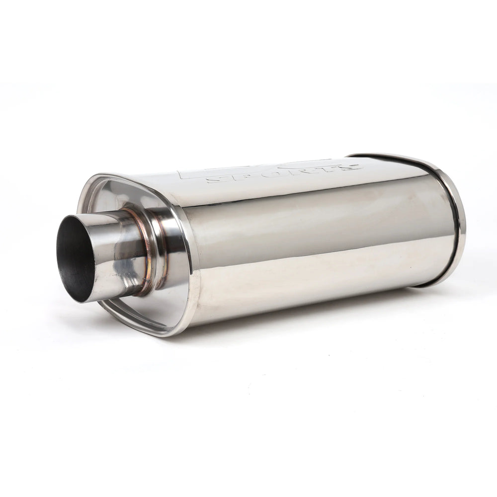 DC Sports Universal Oval Muffler 3 Inlet 4 Outlet