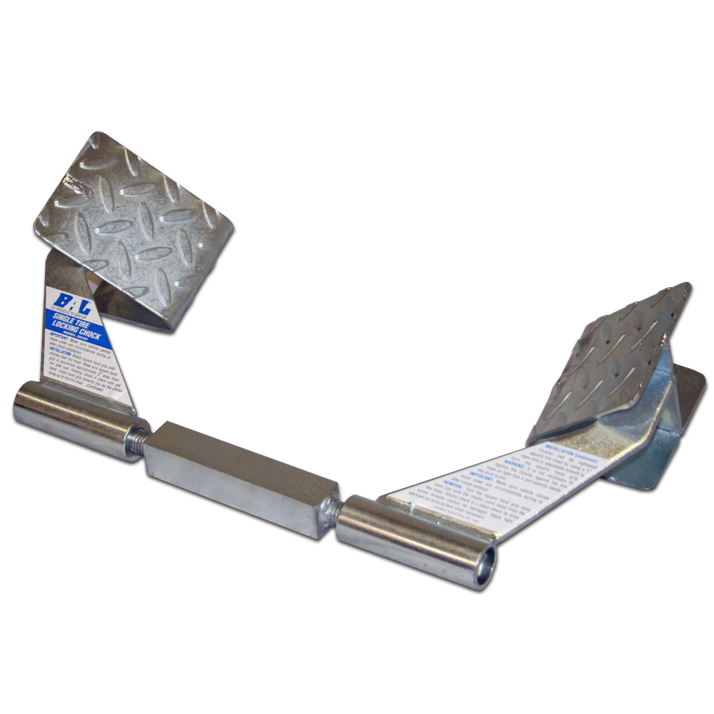 SINGLE AXLE TIRE LOCKING CHOCK