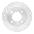 DFC 97-06 Hyundai Elantra Rear Left Drilled & Slotted Silver Brake Rotor