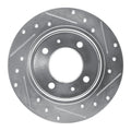 DFC 97-06 Hyundai Elantra Rear Left Drilled & Slotted Silver Brake Rotor