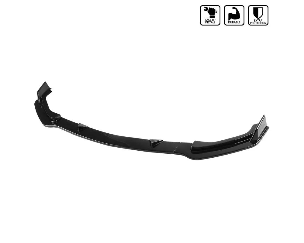 GLOSSY BLACK FRONT BUMPER 3 PIECE LIP/SPLITTER
