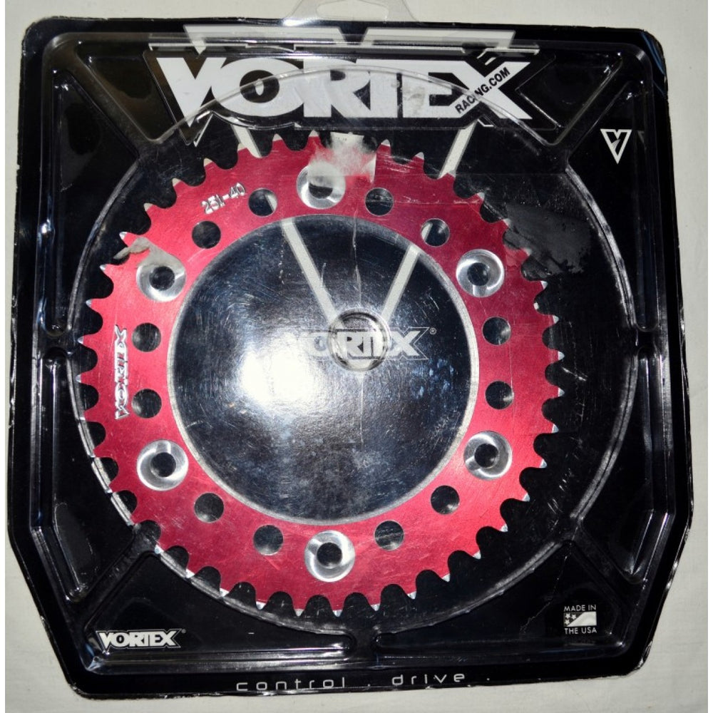 Vortex Racing Aluminum Rear Sprocket 530 40 Tooth- Red