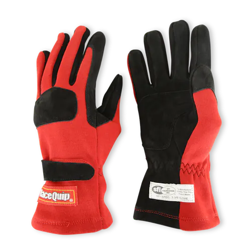 Gloves Double Layer Medium Red SFI