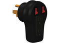50A RV MALE TO (2) 15A FEMALE RESETTABLE CIRCUIT BREAKER ADAPTER