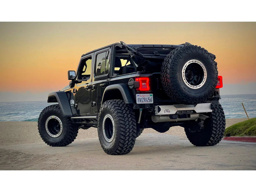 1823 WRANGLER BOLT ON BODY LICENSE PLATE MOUNT HOLDER LEFT SIDE POWDER COATED BLACK STEEL