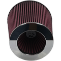 Air Filter For Intake Kits 75-2557 Oiled Cotton Cleanable 6 Inch Red S&B