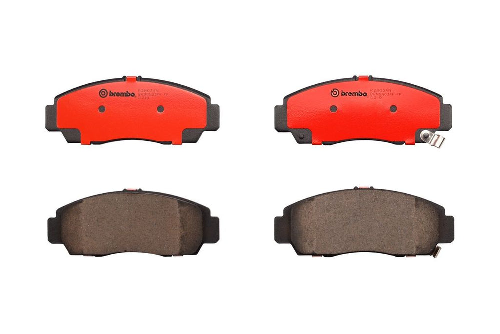 Brembo 01-03 Acura CL/99-04 RL/99-08 TL/06-15 Civic Front Premium NAO Ceramic OE Equivalent Pad