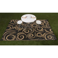 MAT SWIRL 9X12 BLACK/BEIGE
