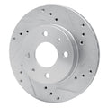 DFC 86-17 Nissan Tsuru (Mexico) Front Right Drilled & Slotted Silver Brake Rotor