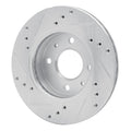 DFC 86-17 Nissan Tsuru (Mexico) Front Right Drilled & Slotted Silver Brake Rotor
