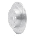 R1 Concepts Brake Rotor Drilled and Slotted Silver Fits Audi A3