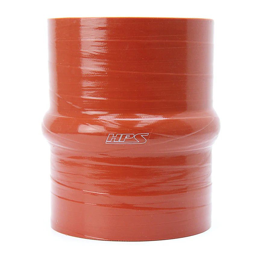 HPS Performance 3.5 ID 6 Long High Temp 4-ply Aramid Reinforced Silicone Hump Coupler Hose Orange (89mm ID 152mm Length)