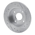 DFC 98-02 Acura CL Rear Left Drilled & Slotted Silver Brake Rotor