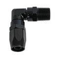 Fragola -8AN x 90 Degree Hose End x 1/2 NPT - Black