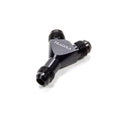 Fragola Y-Fitting -6AN Male Inlet x 4AN Male Outlets Black