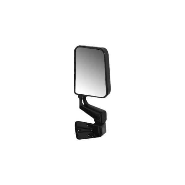 RH DR MIR MAN NONHTD SMTH BLK FLDG;LG UPRIGHT HINGE MNT STYLE FOR HALF DR WRANGLER 8706;TJ 9706