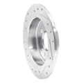 R1 Concepts Brake Rotor Drilled and Slotted Silver Fits Mini Cooper