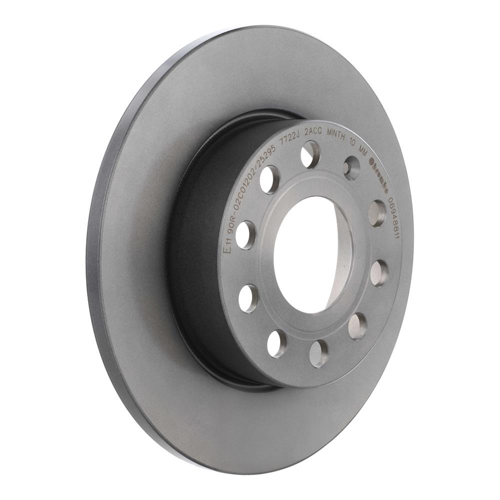 Brembo 2008 Audi A3/2010 VW Golf/05-10 Jetta/06-09 Rabbit Rear Premium UV Coated OE Equivalent Rotor
